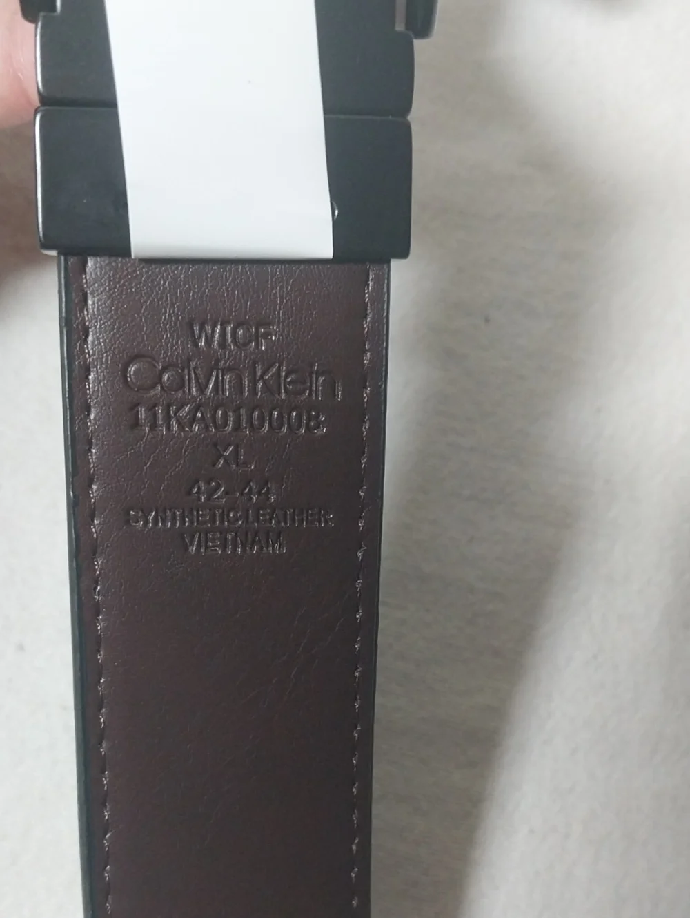Calvin Klein Reversible Leather Belt, Black to Brown Size XL 42-44